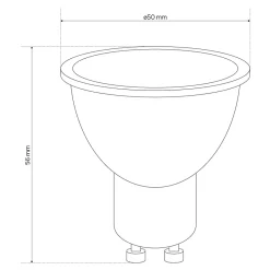 Ampoule LED GU10 7,5W 6500K blanc froid (CW) 700 lm angle 120 FARI EDO