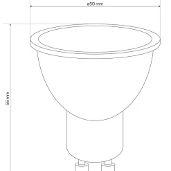 Ampoule LED GU10 5,5W 4000K blanc neutre (NW) 500 lm angle 120 FARI EDO