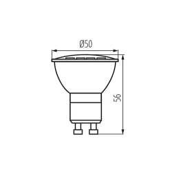 Ampoule LED GU10 6W Spot Blanc Froid 520lm 100 50mm