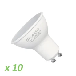 Ampoule LED GU10 8W 220V - Pack de 10 / Blanc Froid 6000K - 8000K