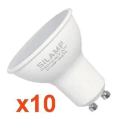 Ampoule LED GU10 8W 220V - Pack de 10 / Blanc Froid 6000K - 8000K