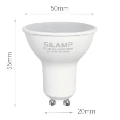 Ampoule LED GU10 8W 220V - SILUMEN - Blanc Froid - Réflecteur - Spot