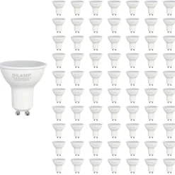 Ampoule LED GU10 8W 220V (Pack de 100) - Blanc Froid 6000K - 8000K - SILAMP