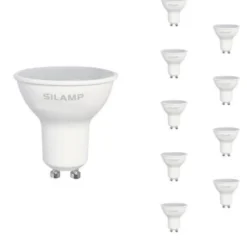 Ampoule LED GU10 8W 220V (Pack de 10) - Blanc Froid 6000K - 8000K - SILAMP