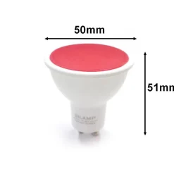 Ampoule LED GU10 7W 220V ROUGE - SILAMP