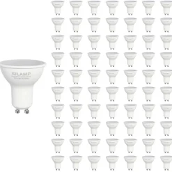 Ampoule LED GU10 6W 220V SMD2835 PAR16 10LED 100 degrés (Pack de 100) - Blanc Froid 6000K - 8000K - SILAMP