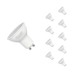 Ampoule LED GU10 6W 220V SMD2835 PAR16 10LED 100 degrés (Pack de 10) - Blanc Froid 6000K - 8000K - SILAMP