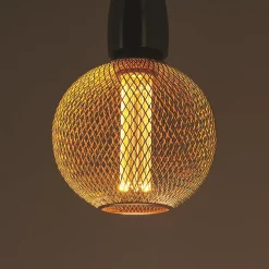 Ampoule LED holograme cage cuivre IP20 E27 150lm blanc chaud Xanlite