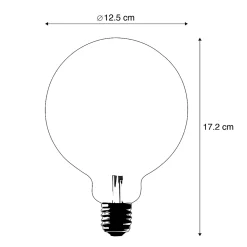 Ampoule LED intelligente E27 G125 dorée 4,9W 470lm 1800-4000K