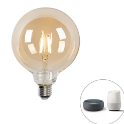 Ampoule LED intelligente E27 G125 dorée 4,9W 470lm 1800-4000K