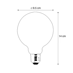 Ampoule LED intelligente E27 G95 4,5W 470lm 1800-4000K