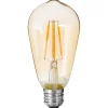 Ampoule LED Larme ambrée - filament droit E27 - Atmosphera