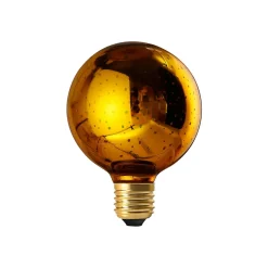 Ampoule LED linéaire Globe E27 20lm 4W blanc chaud ⌀9,5cm jaune