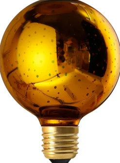 Ampoule LED linéaire Globe E27 20lm 4W blanc chaud ⌀9,5cm jaune