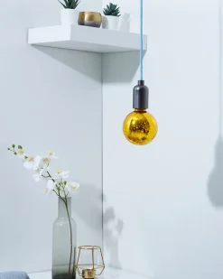 Ampoule LED linéaire Globe E27 20lm 4W blanc chaud ⌀9,5cm jaune