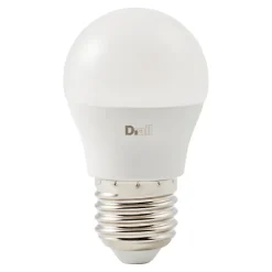 Ampoule LED mini globe E27 470lm 4.2W = 40W Ø4.5cm Diall blanc chaud