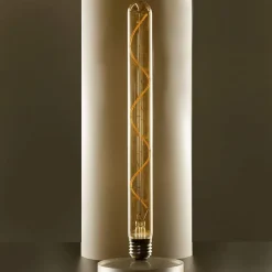 Ampoule LED NETTLIFE E27 style vintage tubulaire 300 mm dorée pour maison et café