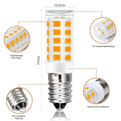 Ampoule LED NETTLIFE E14 vintage, lot de 2700 K, verre rétro, 3 W, lampe à économie d'énergie, E14, 8 pièces