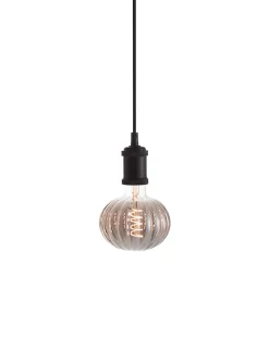 Ampoule LED Pulse Metz gris fumé dimmable E27 ⌀12,5cm 40lm 4W blanc chaud Calex