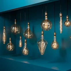 Ampoule LED Pyramide ambrée - filament torsadé E27 - Atmosphera