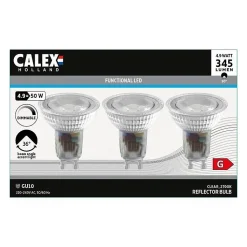 Ampoule LED reflecteur - CALEX - GU10 - 4,9 W - 345 lm - 2700 K - Intensité variable - Chrome