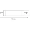 Ampoule LED R7s Gradable 118mm 11W d.23mm 1280lumen 3000k