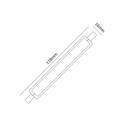 Ampoule LED R7s 118mm 8W 1000lm en verre d.16mm 3000k