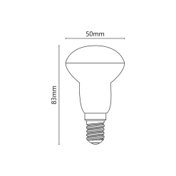 Ampoule LED semi-ampoule blanche 6W E14 3000K