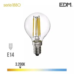 Ampoule LED Sphérique E14 - 4W 500lm - Lumière Chaude - 4,5x7,8cm - 98611
