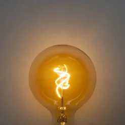 Ampoule LED spirale à filament E27 dimmable or G125 4W 270lm 2700K