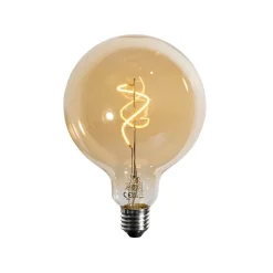 Ampoule LED spirale à filament E27 dimmable or G125 4W 270lm 2700K