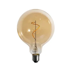Ampoule LED spirale à filament E27 dimmable or G125 4W 270lm 2700K