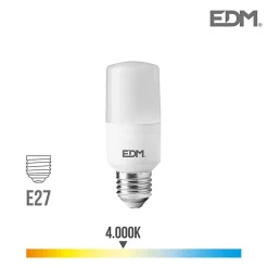 Ampoule LED tubulaire - EDM - E27 - 10W - 1100 lm - 4000k