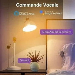Ampoule LED WIFI B22 8W RGBW Dimmable - Commande vocale - Multicolore - Silumen