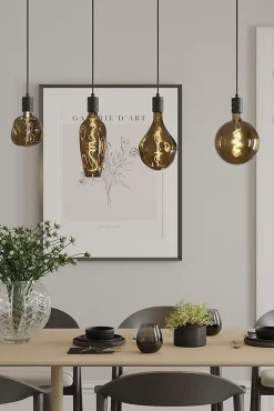 Ampoule LED XXL à filament spirale E27 150lm blanc chaud ambre fumée Calex