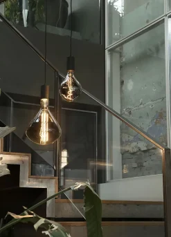 Ampoule LED XXL Sydney gris dimmable E27 Amphore ⌀ 25cm 250lm 7,5W blanc chaud Calex