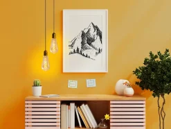 Ampoules LED 'DILLY' lot de 3 douilles E27, 4 Watt, D: 6,4cm, en métal et verre, ambre