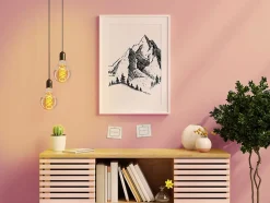 Ampoules LED 'DILLY' set de 3 avec douille E27, 4 Watt D: 9,5cm, en métal et verre, ambre