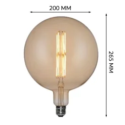 Ampoules LED Edison Vintage E27,Blanc Chaud 2200K 550LM 7W Equivalent à 55W, Rétro Antique Lampe décorative
