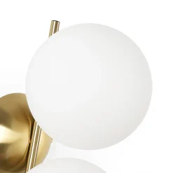 Aplique mural ANA Double Boule en Cristal 150mm en Métal Doré - Design Élégant avec Douille E27 x2 pour Intérieur