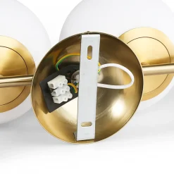 Aplique mural ANA Double Boule en Cristal 150mm en Métal Doré - Design Élégant avec Douille E27 x2 pour Intérieur