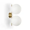 Aplique mural Double Boule Grande en Cristal ANA 220mm en Métal Doré - Douille E272 pour Intérieur Design Élégant et Mi