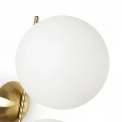 Aplique mural Double Boule Grande en Cristal ANA 220mm en Métal Doré - Douille E272 pour Intérieur Design Élégant et Mi