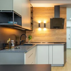 Aplique mural Double éclairage vers le haut et vers le bas aluminium noir 2 douilles GU10 ampoules non incluses.