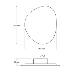 Aplique mural en bois pour intérieur TRINA 12W - Lumière indirecte chaude 2700K avec éclairage arrière - IP20