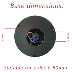 APOLUX: Sphère d'extérieur en PMMA, 300mm, E27, "Half Moon"