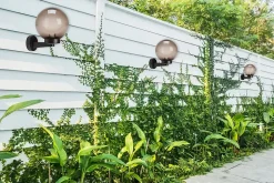 Applique avec sphère pour extérieur en PMMA, 200mm, Culot E27, ambré