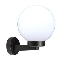 Applique avec sphère pour extérieur en PMMA, 200 mm, culot E27, blanc