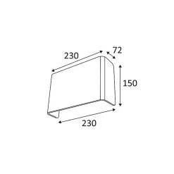 Applique Bixby LED Indigo - 13W - Aluminium poli
