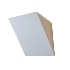 Applique blanche carré incliné en gypse - Norys